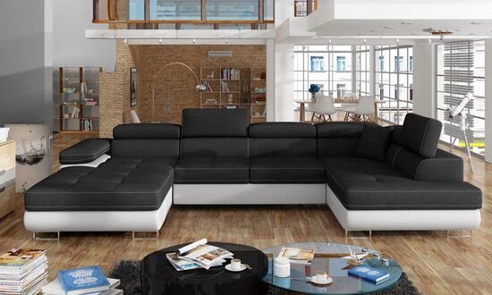 Design sofa with bed function, corner sofa, upholstered furniture, sofas, couches, immediately