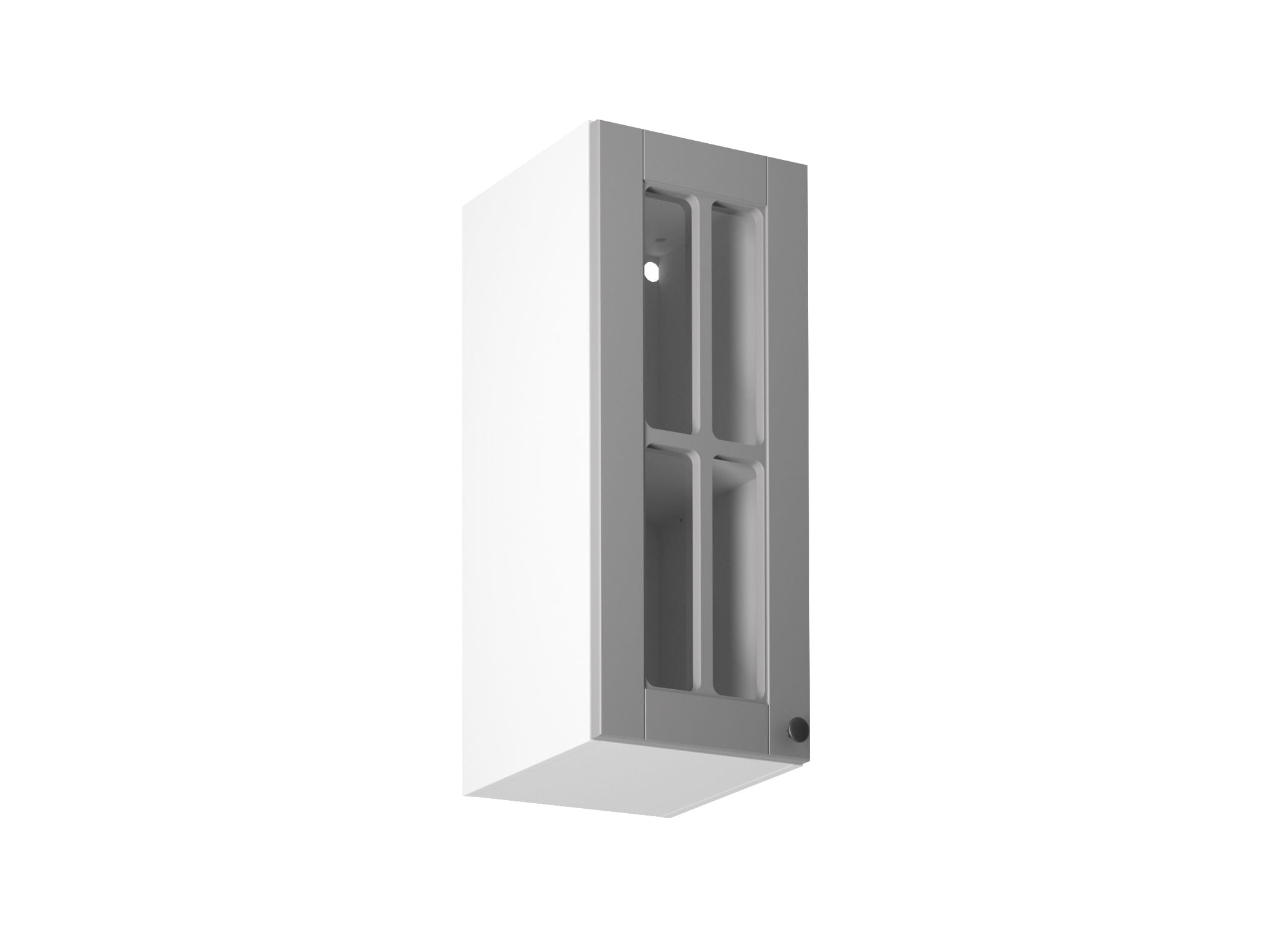 MODERN KITCHEN WALL CABINET WITH GLASS INSERT IN WHITE FOR THE KITCHEN G30S