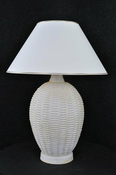 Classic style design artichoke figure stucco/acrylic table lamp XXL 58cm new