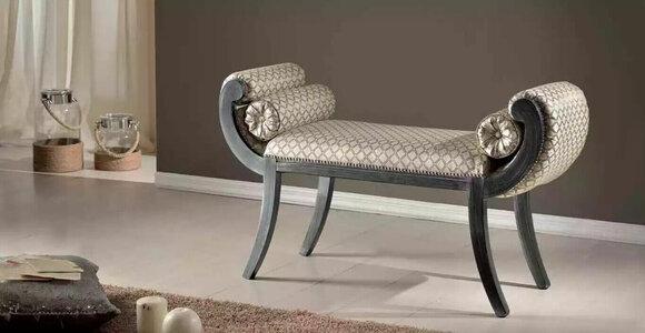 Bench Upholstered Bench Living Room Luxury Classic Stool Seating Furniture