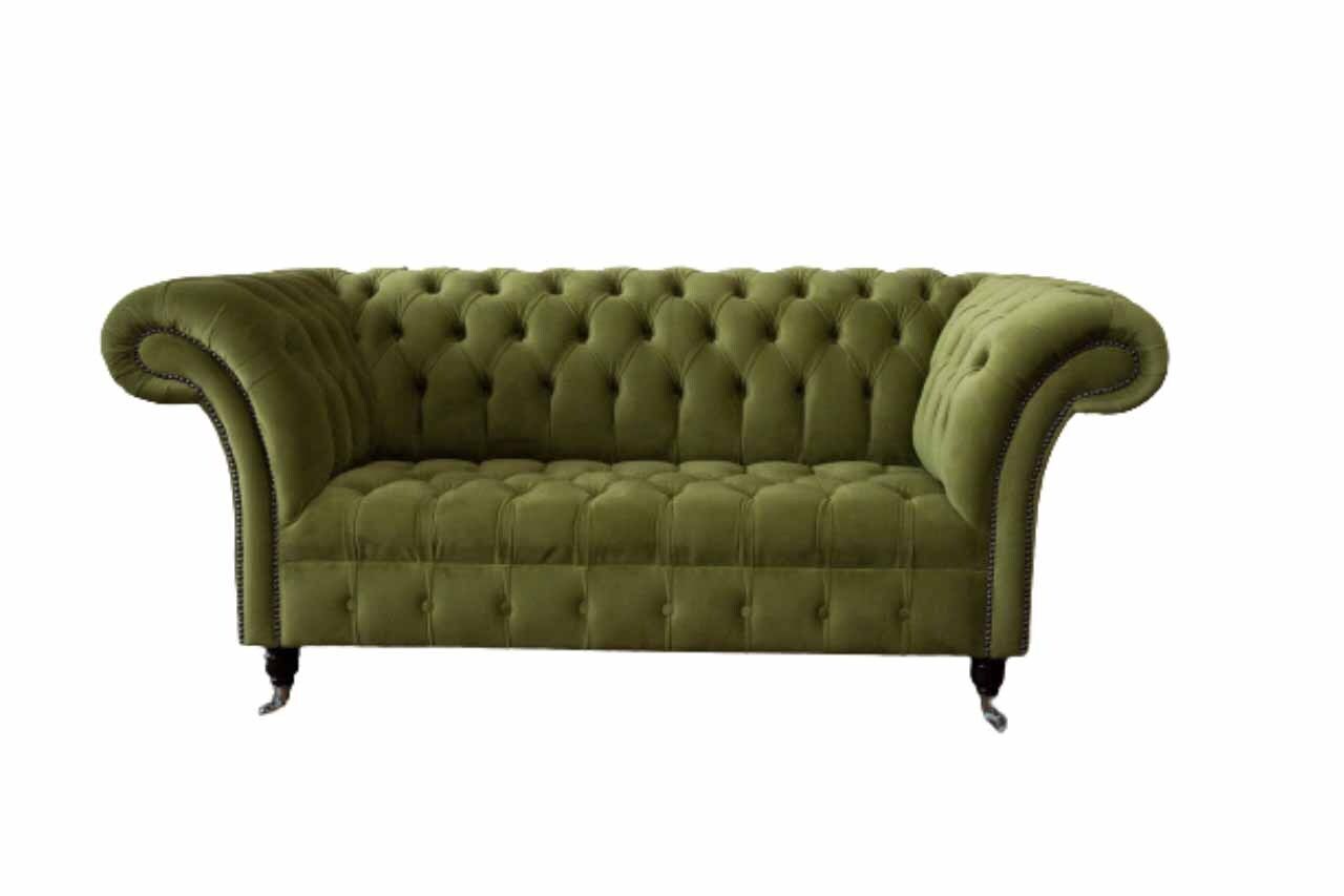 Sofa 2 seater couch upholstery sofa fabric Chesterfield couches green new