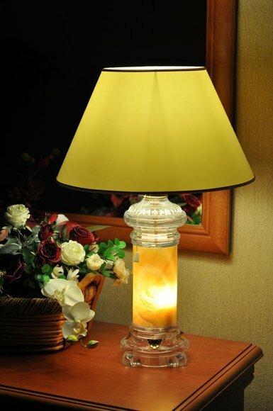 Classic style shade table lamp made of acrylic/stucco materials