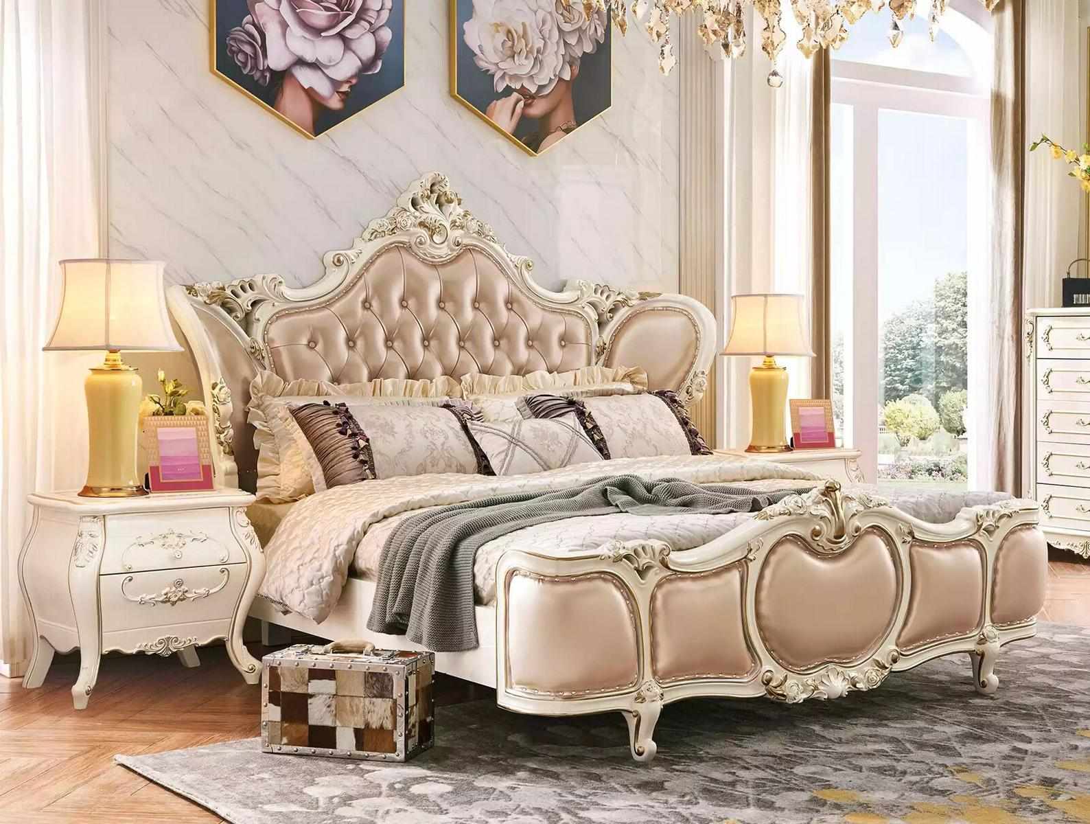 Bedroom furniture bed 2х bedside tables luxury set new classic furniture 3 pieces