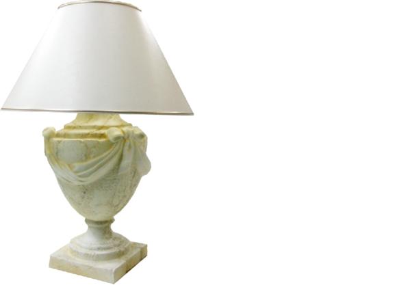 Antique vase design shade table lamp made of acrylic/stucco material, 60cm high