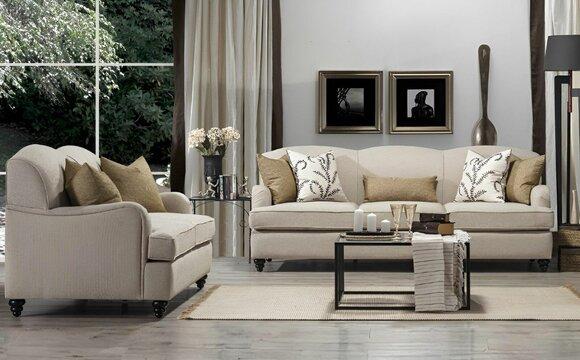 Living room sofa set two-seater with three-seater luxury sofa design furnishings