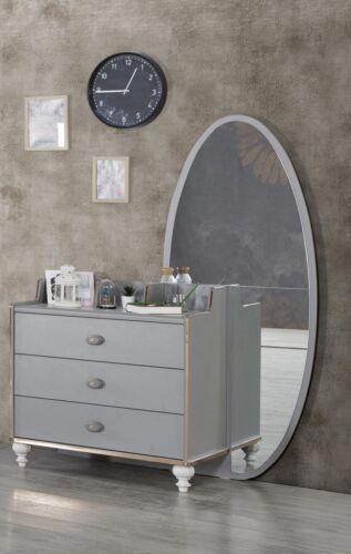 Dresser with mirror wood dressers furniture closet bedroom gray new