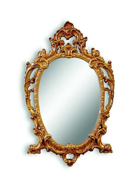 Classic large mirror wall mirror hanging mirror wood gold wardrobe 64x104cm