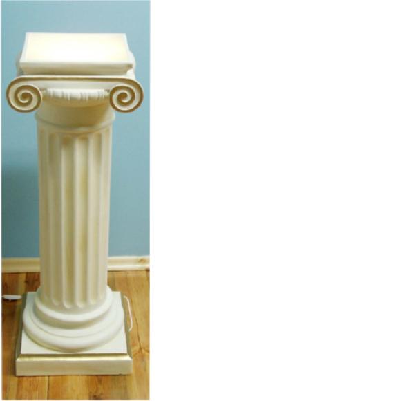 Antique roman column design floor lamp made of stucco/acrylic material, 85 cm high