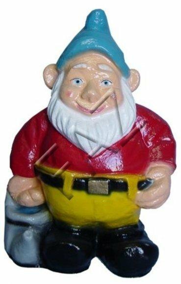 Decor figure designed as a gloss dwarf with a water can 80cm