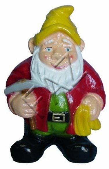 Fat dwarf miner decor gloss decorative figure for garden 80cm