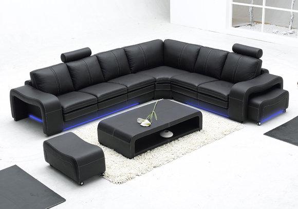 Leather sofa sofa living landscape corner sofa corner set design modern new A1109