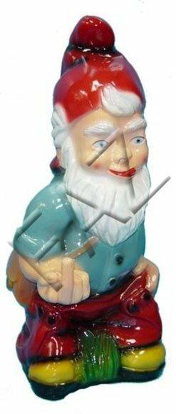 Decor colorful figure designed as a dwarf with a middle finger 76cm