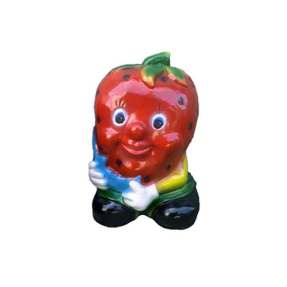 Abstract decorative sculpture designed as a cartoon strawberry figure 30cm