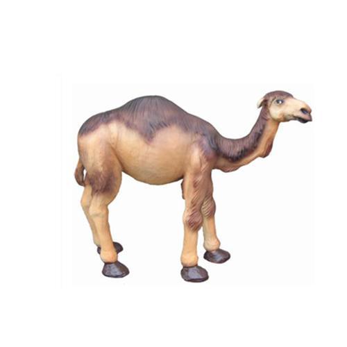 Garden decorative sculpture designed as brown colored camel figure