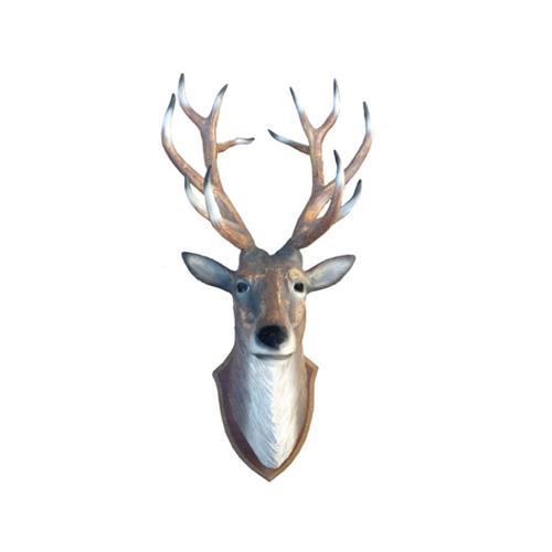 Decorative sculpture designed as wall deer head figure 110cm size