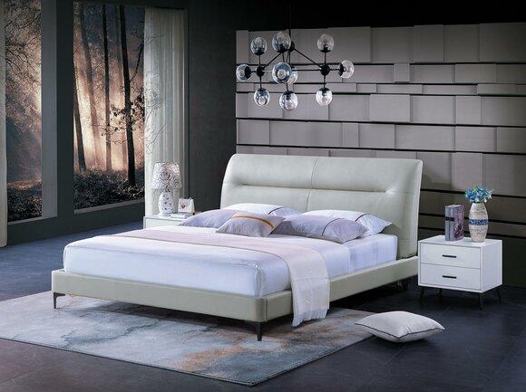 Bed upholstery design luxury double hotel beds sleeping room leather luxury 180x200