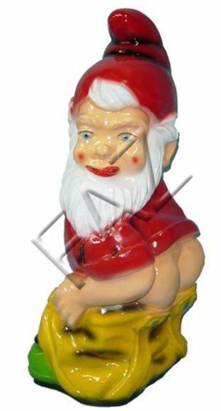 Decor garden figure designed as colorful dwarf shows ass 75cm