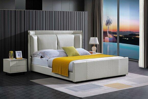 Bed bedroom set design furniture luxury beds 2x bedside table 3-piece bed frame