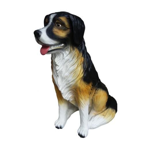 Decorative garden sculpture designed as sitting dog figurine 89 cm height (A555)