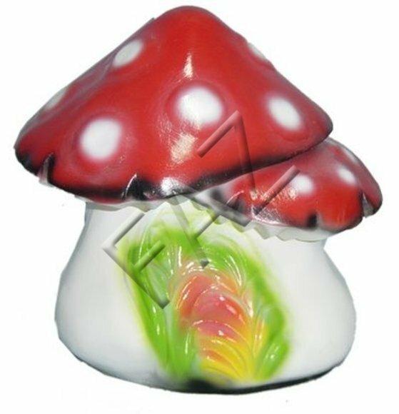 Decor figure designed as two amanita mushrooms 31cm