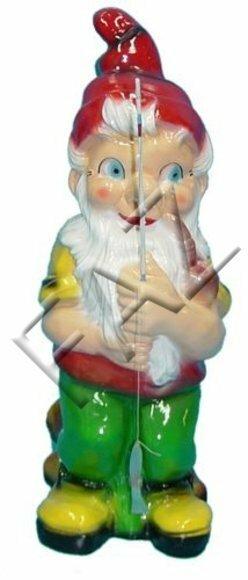 Decor colorful dwarf designed as a dwarf with a smoking pipe 43cm