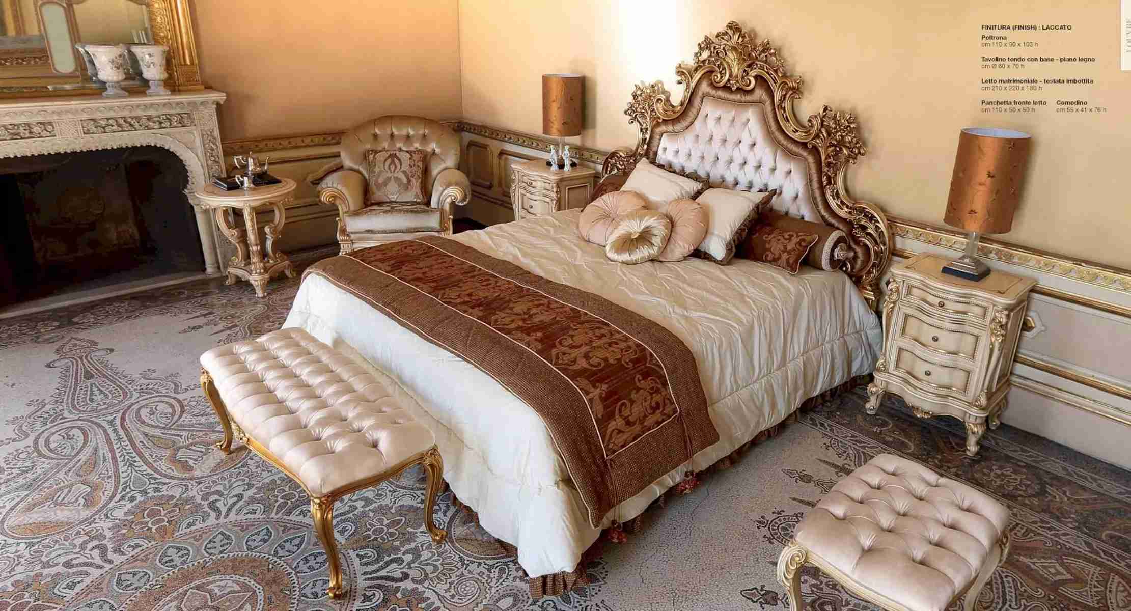 Luxury Stool Chesterfield Side Stool Gold Bedroom Fabric Beige