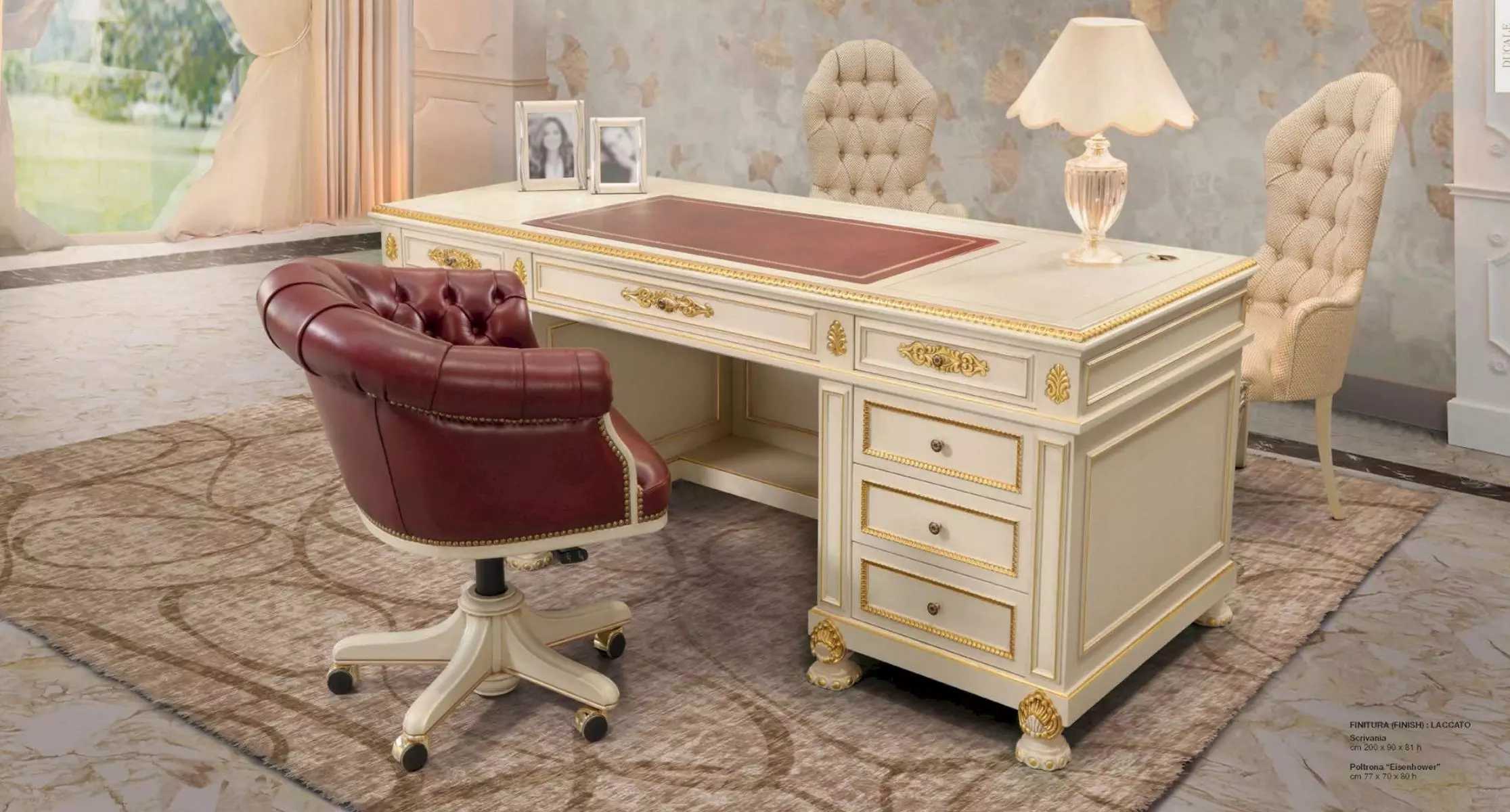 Luxury Desk Tables Wood Office Table Style White Furniture