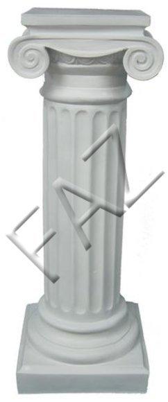 Full white colored decor figure designed as an antique ionic greek column 97cm