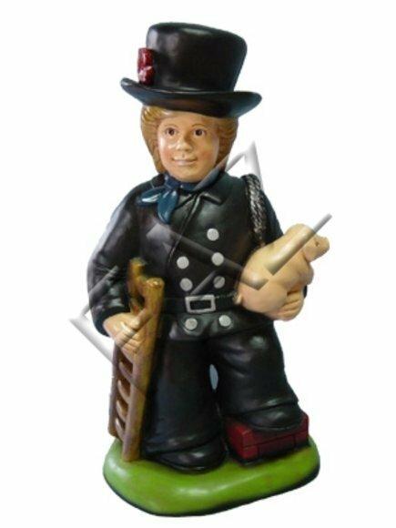 Decorative sculpture designed as chimney sweep with a pigliet 76cm