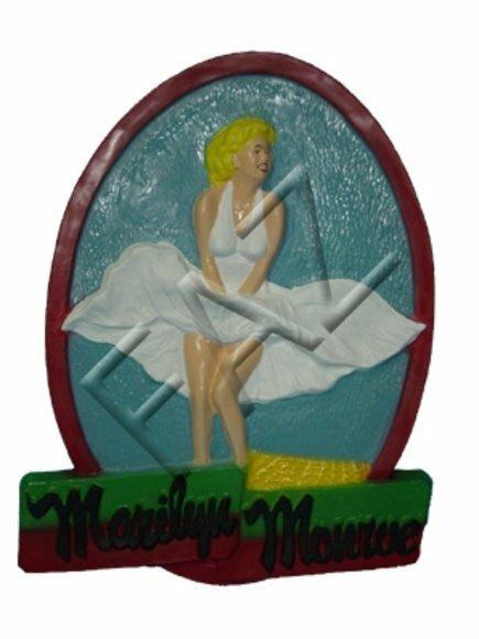 Wall decorative colorful figure designed as marilyn monroe plate 67x54cm B193