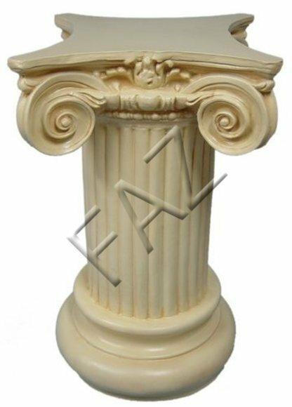 Beige colored decor stand designed as a ionic greek column 59cm