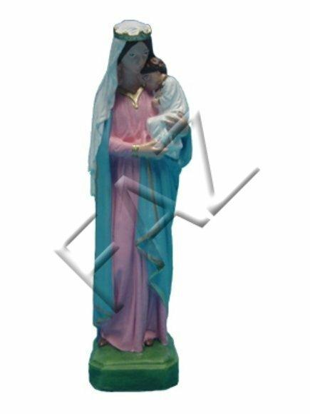 Decorative colorful figure designed as mother holding child 31cm