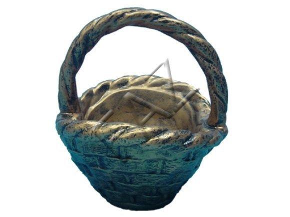 Decorative sculpture designed as a bronze colored basket figure 36 cm