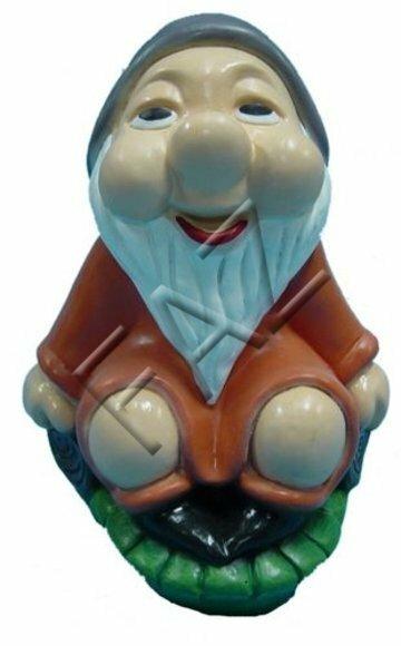 Decor figure designed as a colorful squatting dwarf 30cm