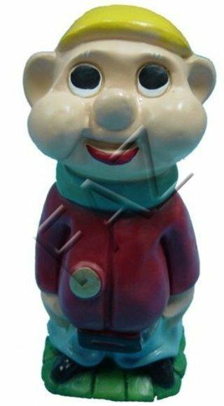 Garden decorative colorful figure designed as a smiling boy 30cm