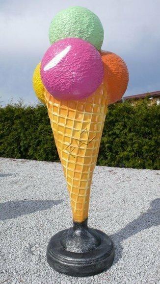 Decorative sculpture designed as garden ice-cream balls figure 145cm XXL B365