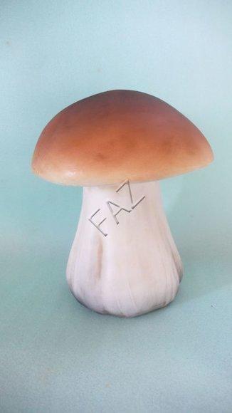 Original brown white colored decor figure designed as a mushroom 35x30cm