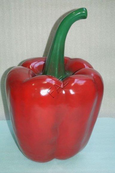 Red massive pepper decorative garden sculpture 65x43cm b394