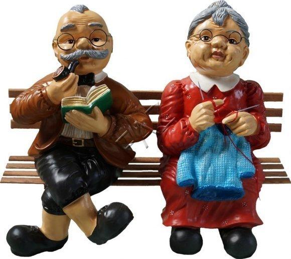 Design grandfather grandmother figure statue sculpture figures sculptures decoration B432