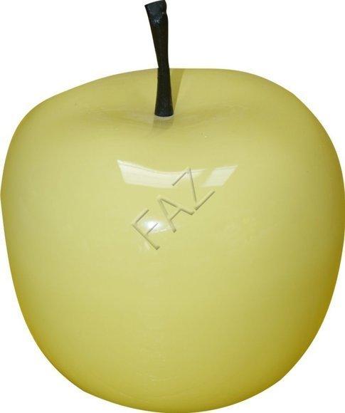 Light green colored decorative sculpture designed as an apple 19x15cm B457