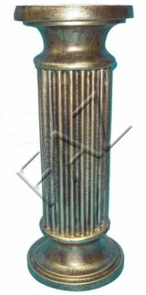 Full bronze gloss colored decor figure designed as an antique column 73cm