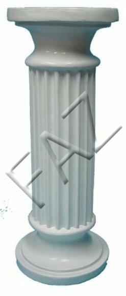 Full gloss white colored decor figure designed as an antique column 95cm