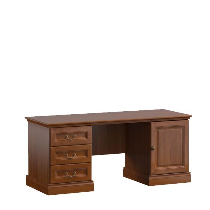 Classic country style wooden rectangular office table with 3-sliding drawers & swing door Model - BA-Sc2