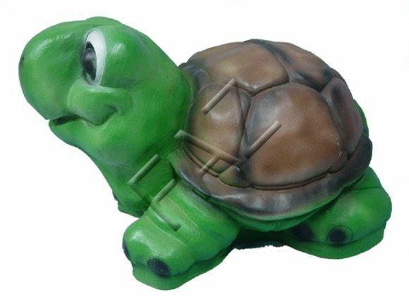 Decorative sculpture designed as an original colored cartoon turtle 35cm height