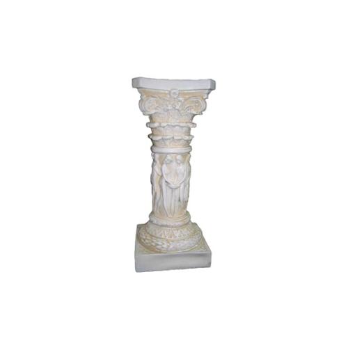 Antique roman column style decorative figure statue with natural obsolescence imitation 49 cm height (C19)