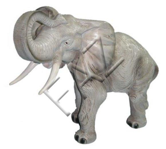 Decorative sculpture designed as an original colored grey elephant 67cm