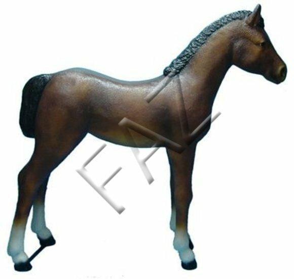 Brown horse figurine decorative sculpture statue 150cm length