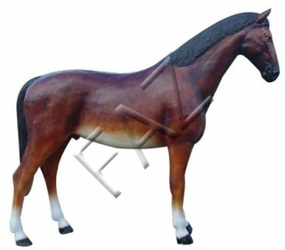 Brown horse figurine decorative sculpture statue 250cm length