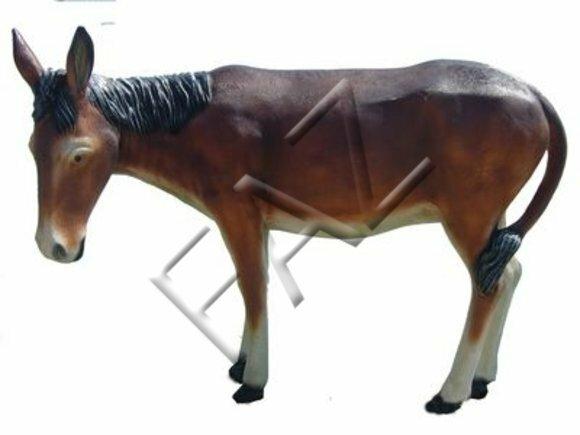 Brown dunkey figurine decorative sculpture statue 150cm length