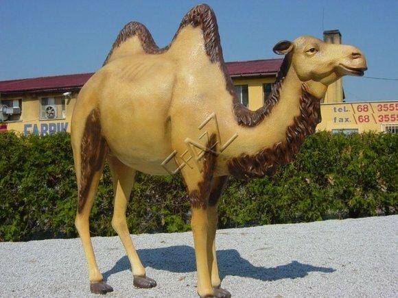 XXL massive design camel figurine decorative garden sculpture 182 cm length